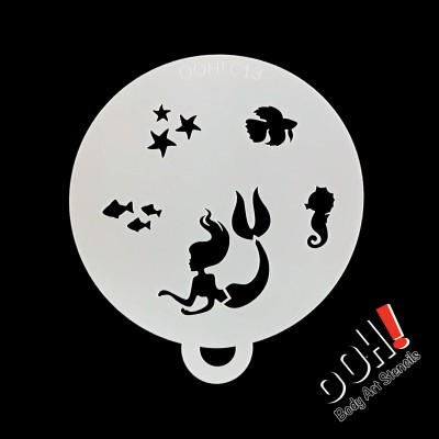 Ooh Body Art Stencil Flip Mermaid Swim